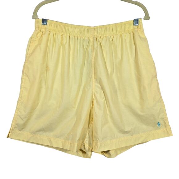 Ms Ralph Lauren Polo Sport Butter Yellow Swim Trunks Shorts Mens Size M L Preppy - Picture 1 of 10